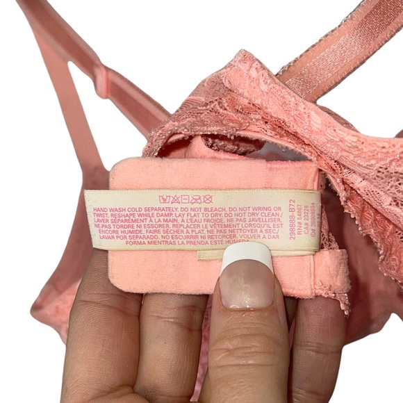 VICTORIA’S SECRET Peach Dream Angels Lined Demi/Demi-Buste Double 36C - Picture 6 of 6